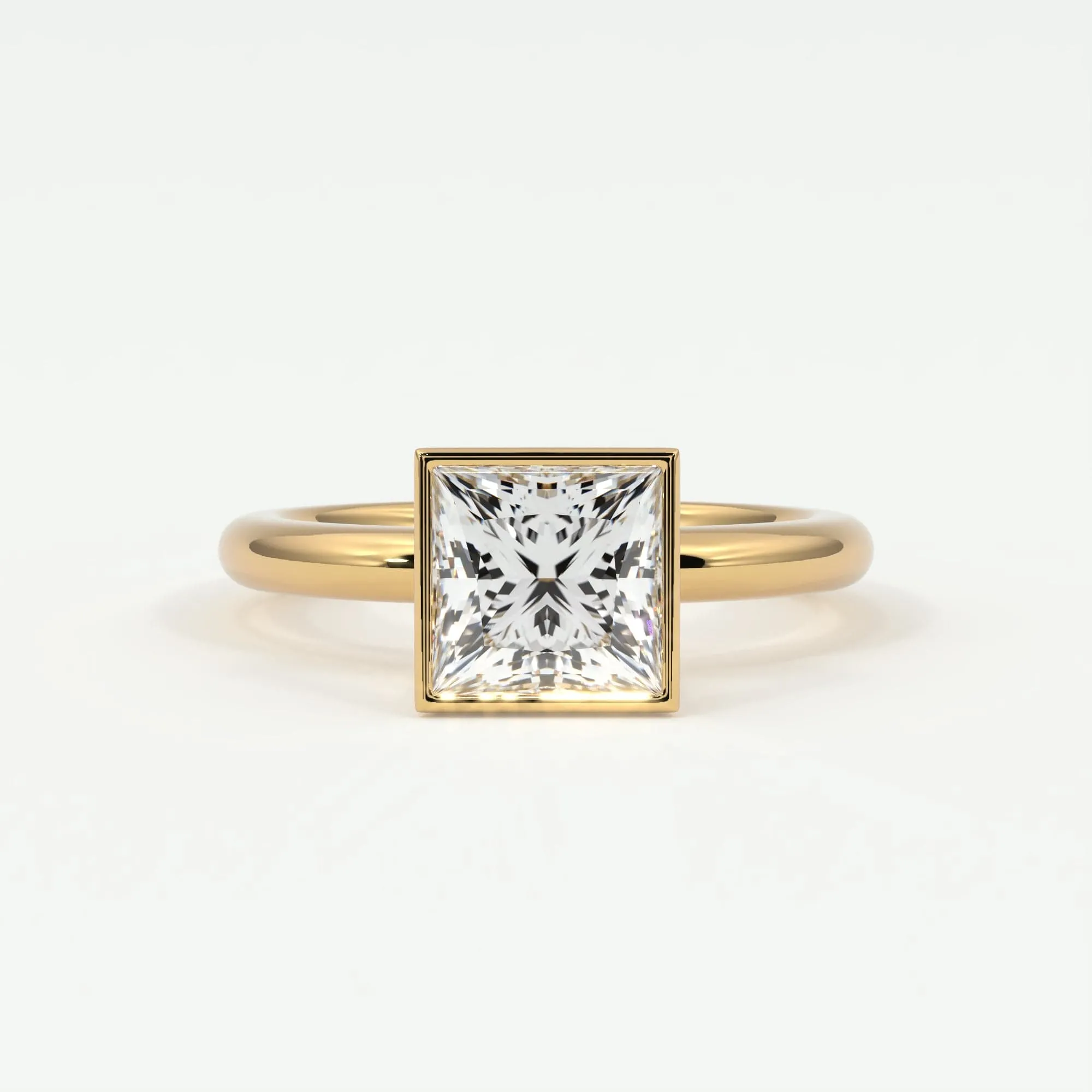 Princess Cut Bezel Setting