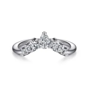 Reggio - 14K White Gold Curved Diamond Band