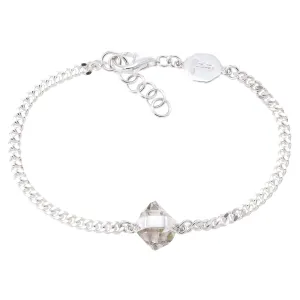 ROUGH GEM CHAIN BRACELET - DIAMOND QUARTZ - SILVER