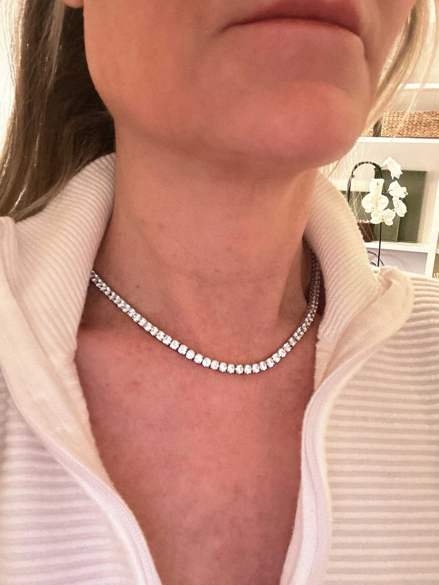 SALE | Overstocked Moissanite Diamond Tennis Necklace