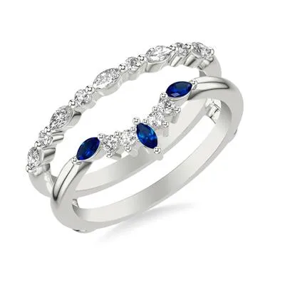 Sapphire & Diamond Tiara Insert Band