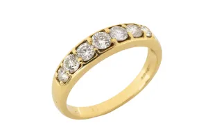 Seven stone diamond ring in 18 carat gold