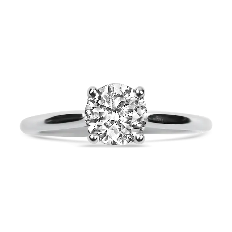 Sincerely, Springer’s 14k White Gold 1.00ct Hidden Halo Solitaire Diamond Engagement Ring