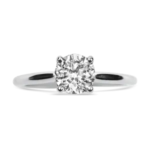 Sincerely, Springer’s 14k White Gold 1.00ct Hidden Halo Solitaire Diamond Engagement Ring