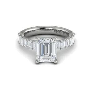 Sincerely Springer's Platinum Emerald Cut Engagement Ring Mounting