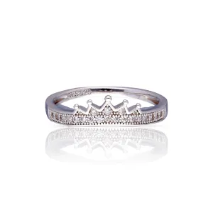 Sparkling Tiara Ring: 925 Silver