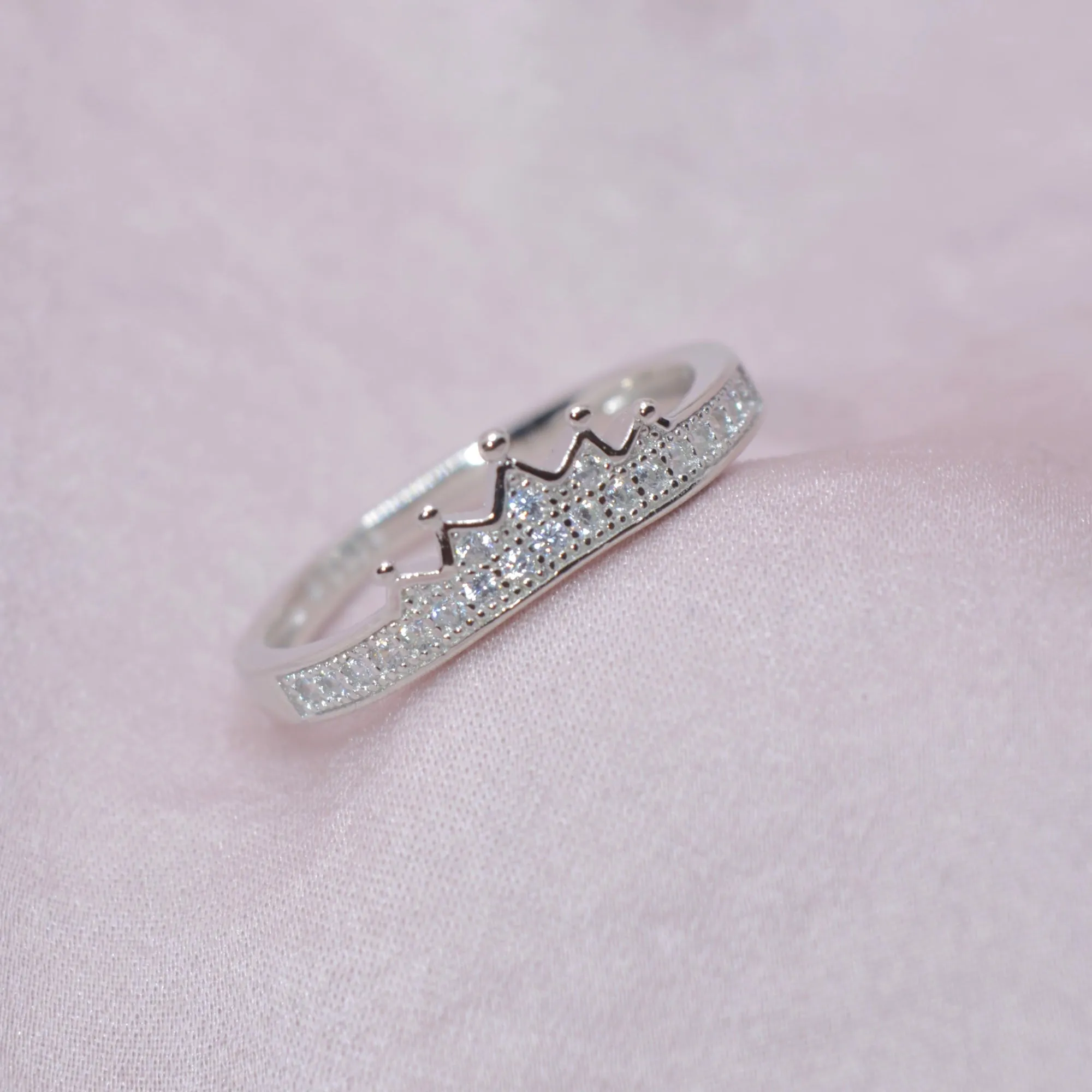 Sparkling Tiara Ring: 925 Silver