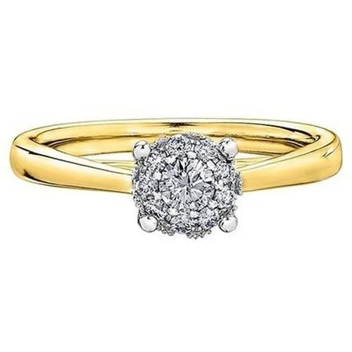 Starburst Solitaire Engagement ring .25ct