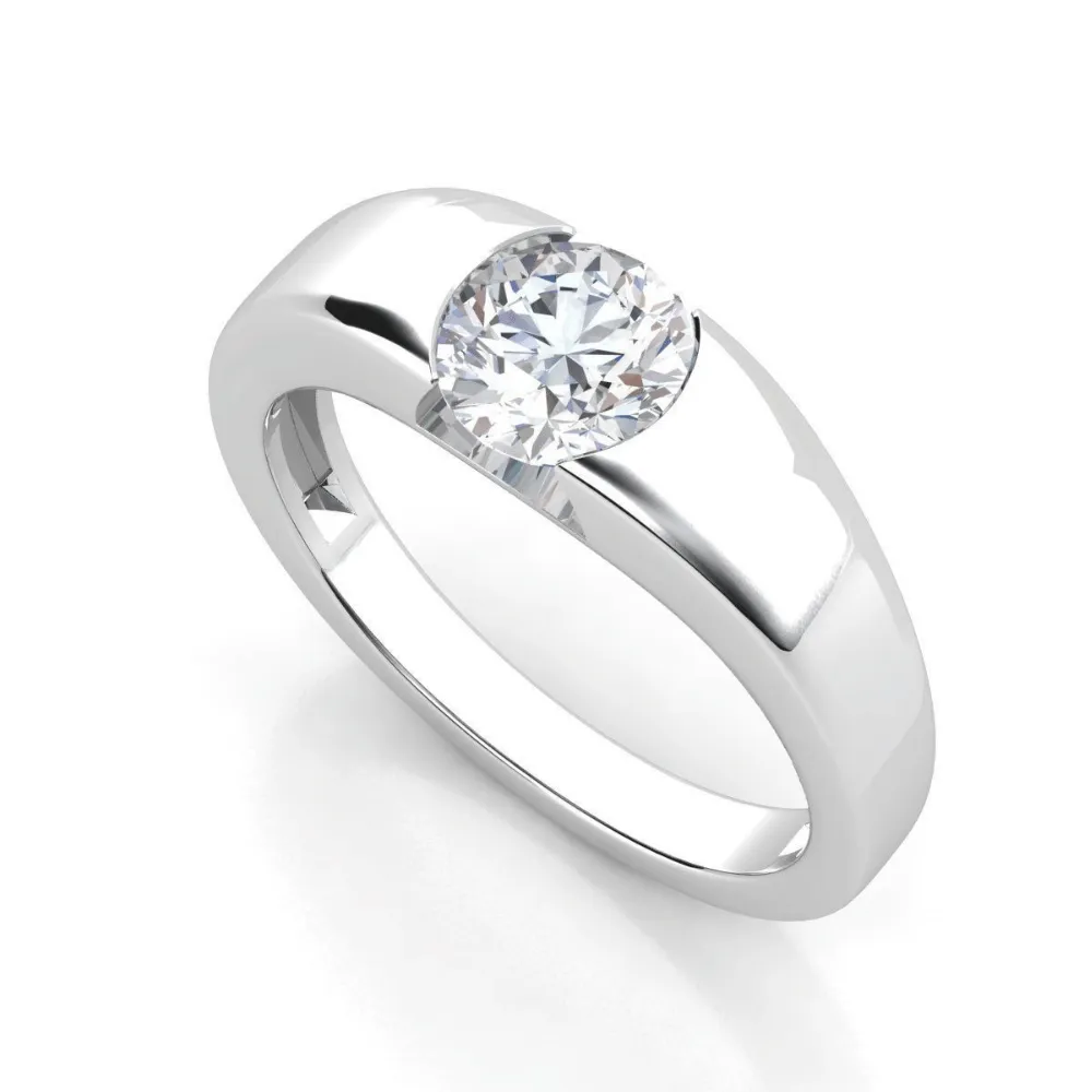 The Prestige Solitaire Band – 3 Carat Centerpiece