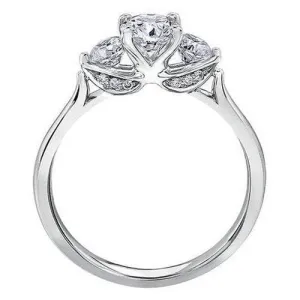 Three Stone Brilliant Cut one carat ring