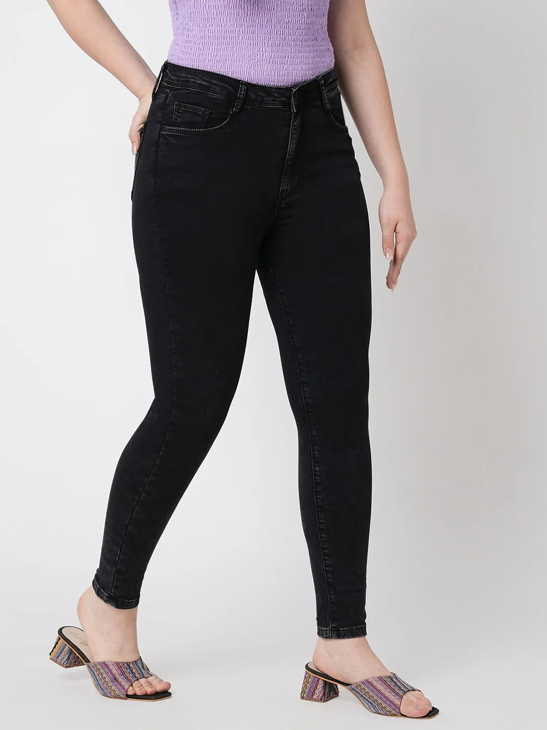 Women Sky High-Rise Skinny Fit Jeans