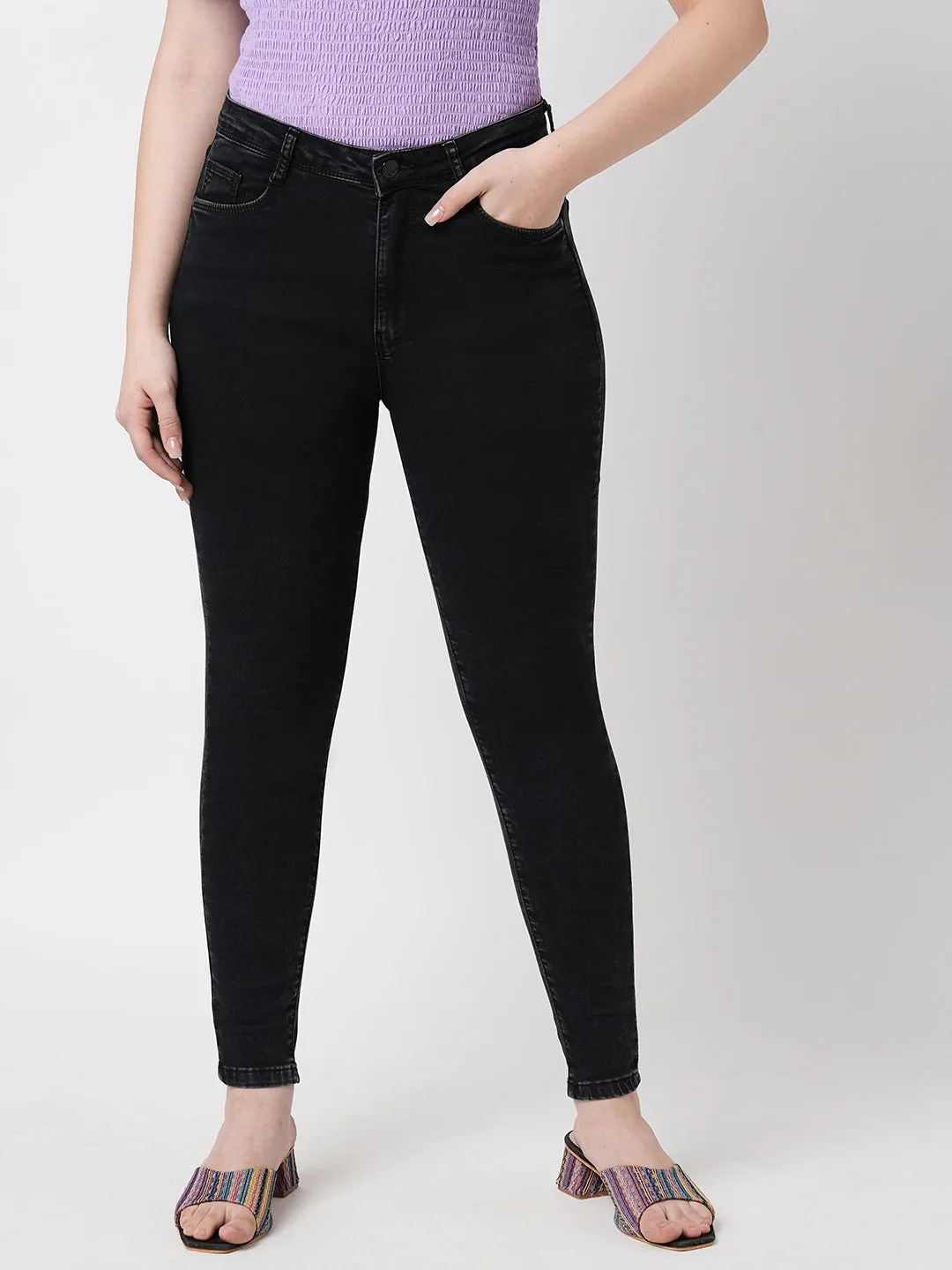 Women Sky High-Rise Skinny Fit Jeans