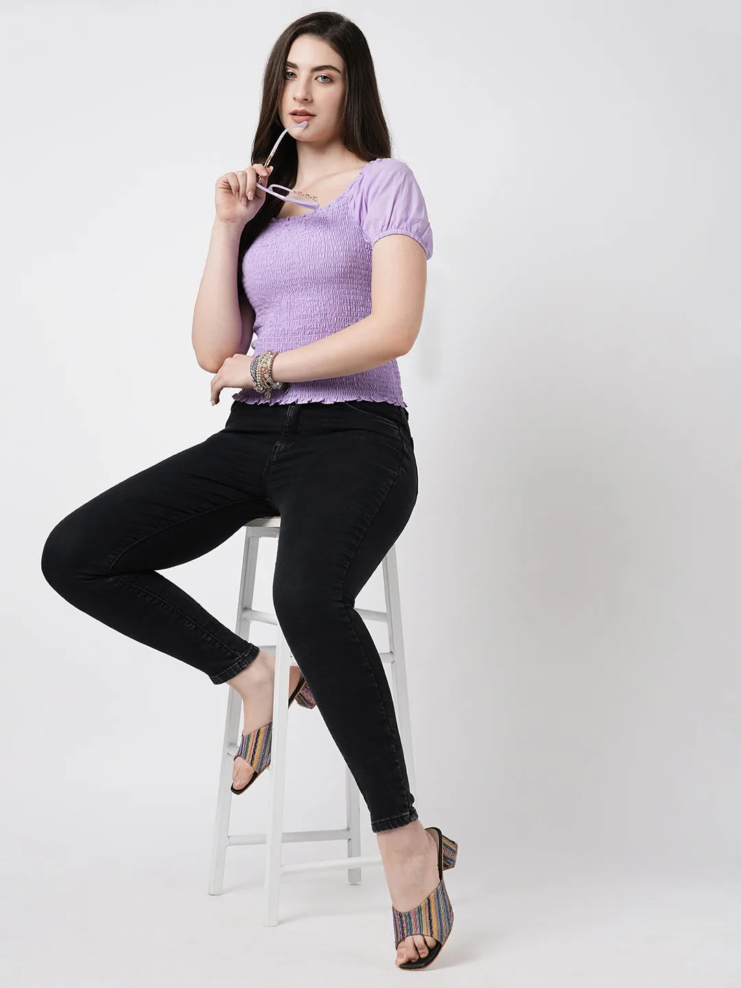 Women Sky High-Rise Skinny Fit Jeans