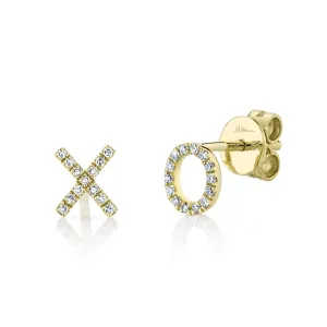 'XO' DIAMOND STUD EARRING